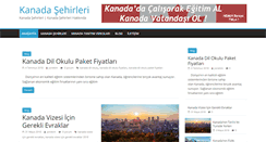 Desktop Screenshot of kanadasehirleri.com